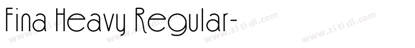 Fina Heavy Regular字体转换